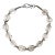 Ajd 18 Inch Clear Quartz Nuggets With Silvery Accents Necklace For Sale