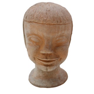 Pageboy Vintage Studio Pottery Head Bust For Sale