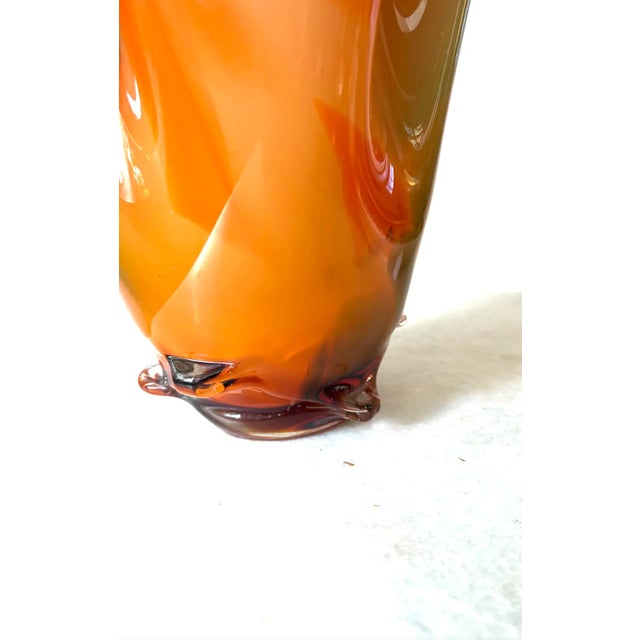 Glass 20thC Mid-Century Modern Colorful Murano Art Glass Sculptural Vase For Sale - Image 7 of 7