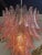 Modern Pink Murano Palm Leaf Chandelier For Sale - Image 4 of 7