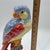 Hand-Painted Ceramic Parrot Sculpture With Iridescent Glaze For Sale - Image 9 of 10