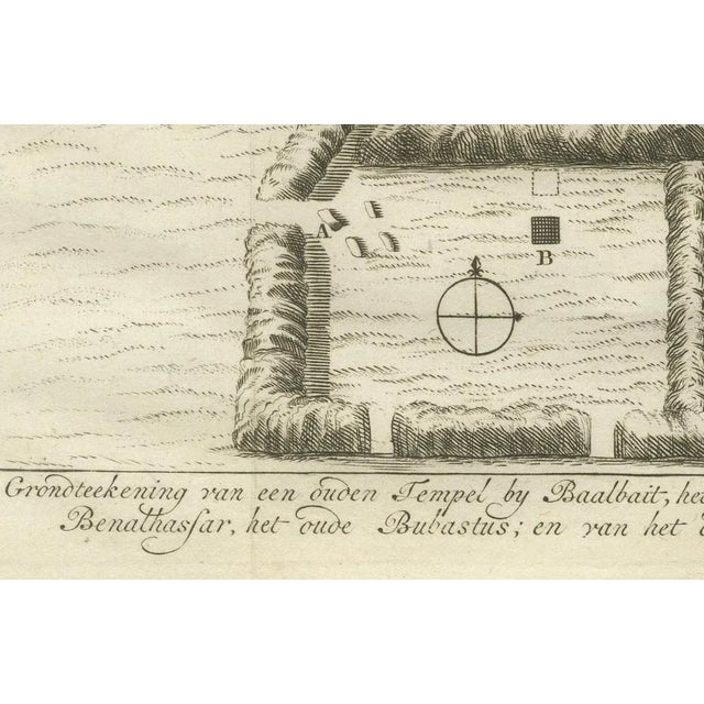 Pococke, Ancient Temple and Ruin Plans, Egypt, Baalbek, Bubastus, Heliopolis, 1776, Print For Sale - Image 3 of 10