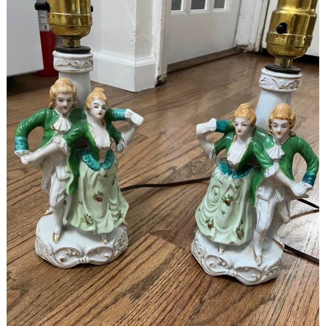 8.5” to top of porcelain, 11” to base of bulb. Made in Japan. Excellent condition and in good working order with original...
