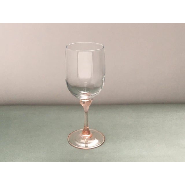 Modern 1970s Luminarc Peach Stemmed Wine Glasses-Set of 3 For Sale - Image 3 of 12