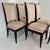 French Art Deco Black Lacquer and Ivory Velvet Chairs with Red Trims, 1940s, Set of 6 For Sale - Image 6 of 12