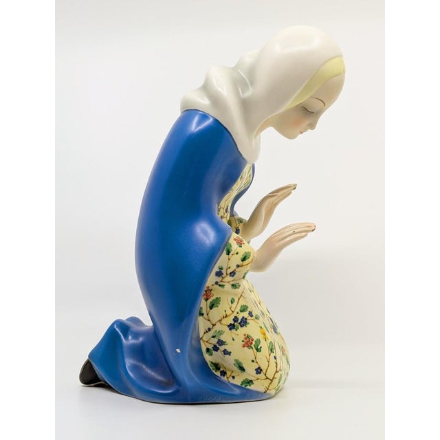 Ceramic Madonna Hand-Decorated by Paola Bologna for Lenci, Turin, 1935 For Sale - Image 10 of 18