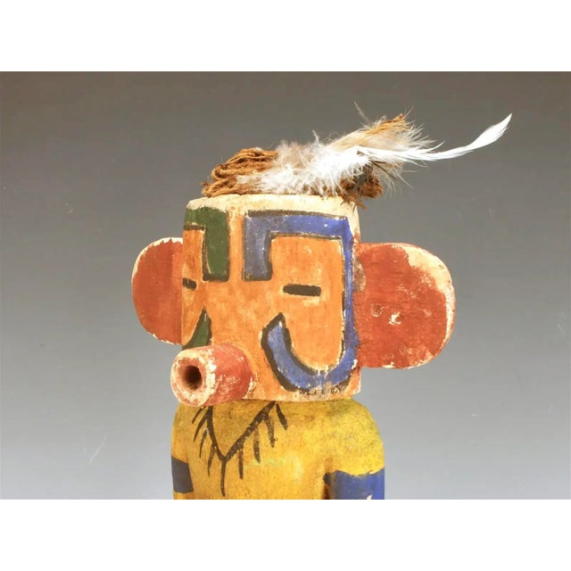 Red Painted Wood Kachina Style Figure (#1) For Sale - Image 8 of 10