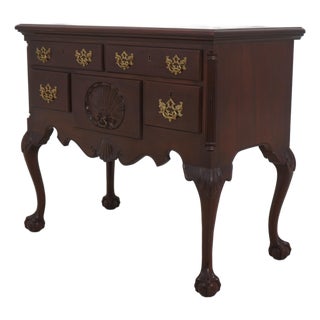 Biggs Mahogany Chippendale Style Carved Lowboy For Sale