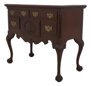 Biggs Mahogany Chippendale Style Carved Lowboy