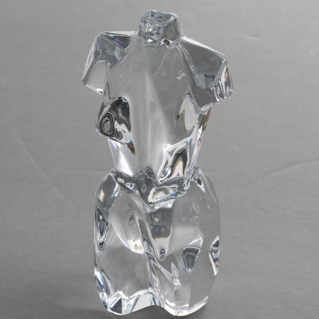 Pedro Ramirez Vasquez for Daum Crystal Athena Cubist Torso Female Sculpture For Sale - Image 10 of 11