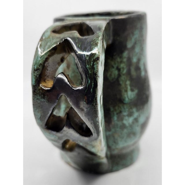 Mid-Century Modern French Sandstone Jug by Alexandre Kostanda, 1940 For Sale - Image 3 of 18