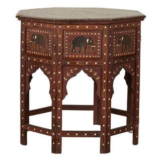 Antique Anglo Indian Inlaid Table or Stand For Sale