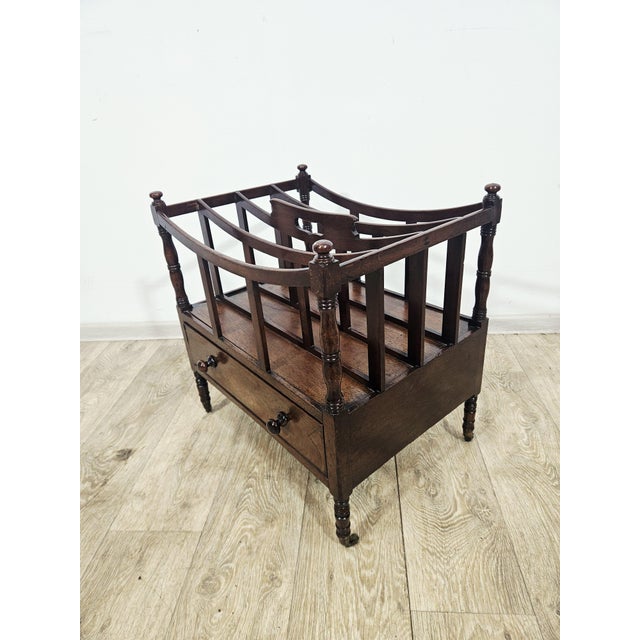 Purple Victorian Newspaper Rack in Oak For Sale - Image 8 of 14