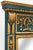 Wood Monumental Italian Neoclassical Louis XVI Style Blue & Giltwood Trumeau Wall Mirror For Sale - Image 7 of 9