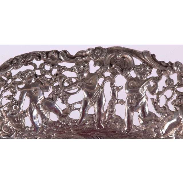 Rococo A Large Antique Italian Silver Serving Tray Circa 1800 For Sale - Image 3 of 7