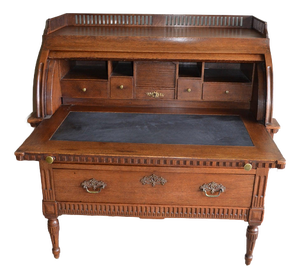 Antique Oak Cylinder Desk