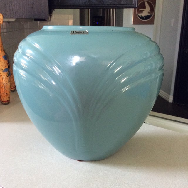 Vintage Teal Art Deco Royal Haeger Vase Chairish