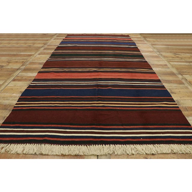 Maroon Vintage Turkish Kilim Rug - 05'11 X 13'01 For Sale - Image 8 of 10