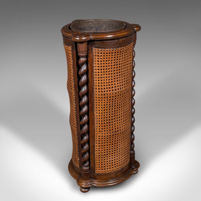 1910's Antique Cylindrical Stick Stand For Sale - Image 6 of 11