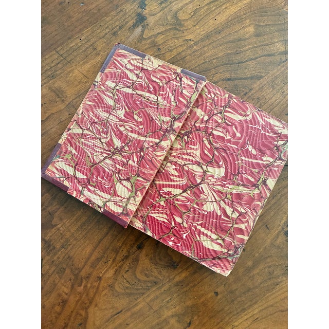 Antique Burgandy Leather Decorative Book Bundle- Set of 18 For Sale - Image 4 of 4