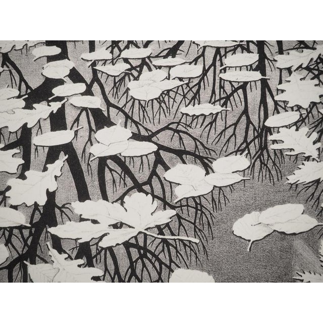 MC Escher, Autumn and Carp, Facsimile of the Original Wood Engraving For Sale - Image 8 of 9