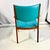 Mid 20th Century Mid-Century Modern Boho Chic Contemporary Turquiose Vinyl and Teak Wood Arm Side Chair For Sale - Image 5 of 8