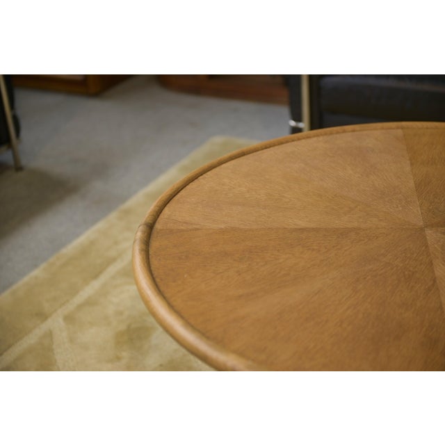 Vintage Oak Side Table with Tapered Legs by Louis Majorelle, 1930s For Sale - Image 10 of 13