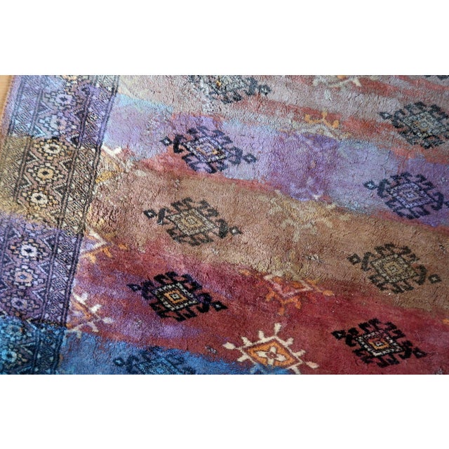 1950s, Contemporary Artistry Meets Vintage Bukhara Rug, 3.1' X 5' For Sale - Image 12 of 13