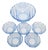 Art Deco Uranium Dessert Service from Niemen Glassworks, Poland, 1930s, Set of 6 For Sale