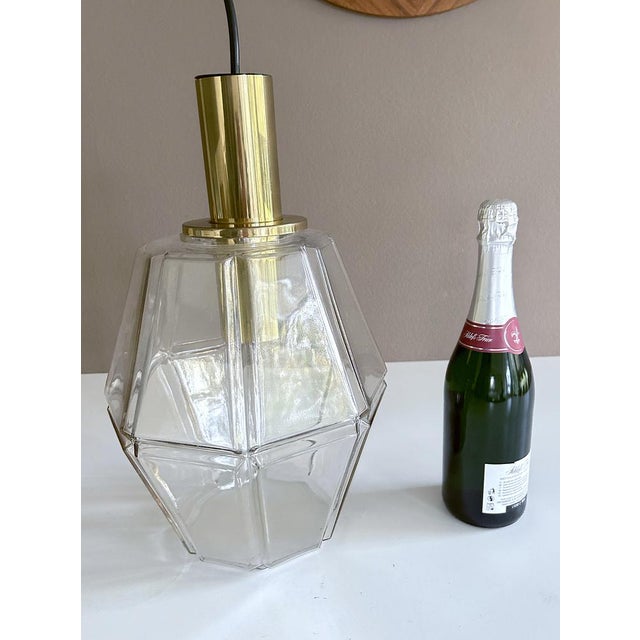 1970s Vintage Lantern Pendant Light in Glass from Limburg For Sale - Image 5 of 18