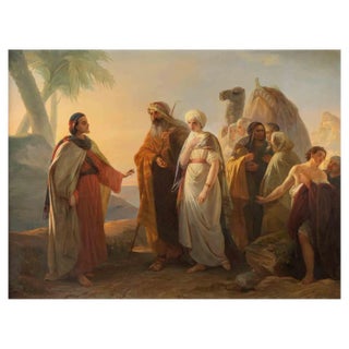 Enrico Savini, The Wedding of Rebecca and Isaac, Oil Painting, Mid-19th Century For Sale