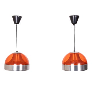 Space Ace Pendant Lamps by Dijkstra Lampen, Netherlands, 1970s, Set of 2 For Sale