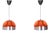 Space Ace Pendant Lamps by Dijkstra Lampen, Netherlands, 1970s, Set of 2 For Sale