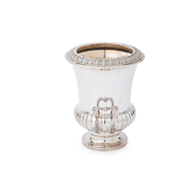 Antique Large Sterling Silver Wine Cooler / Ice Bucket For Sale - Image 4 of 11
