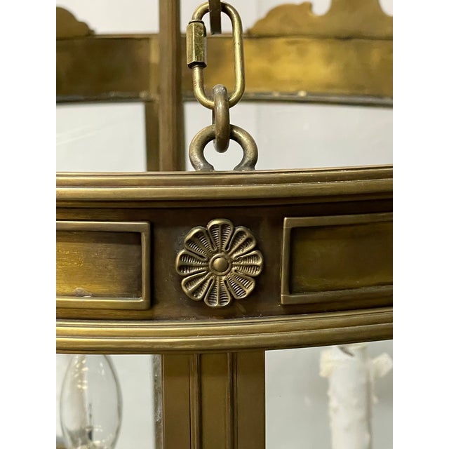 Large 19th Century Solid Bronze Gothic Lantern, Six Lights, Circular For Sale In New York - Image 6 of 9