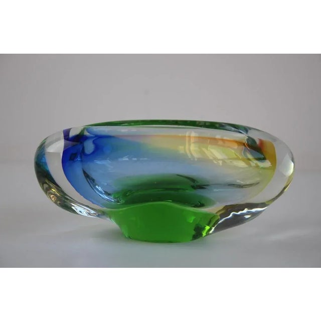 Mid-Century Czech Ashtray in Hand-Formed Art Glass, 1960s For Sale - Image 6 of 13