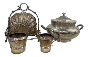 Antique Silverplate Tableware Serving Pieces Collection - 4 Pieces