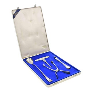 Vintage Danish Sterling Silver Bar Tool Set, 1960s, Set of 4 For Sale
