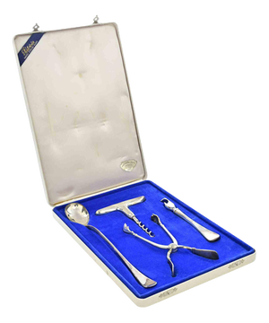 Vintage Danish Sterling Silver Bar Tool Set, 1960s, Set of 4