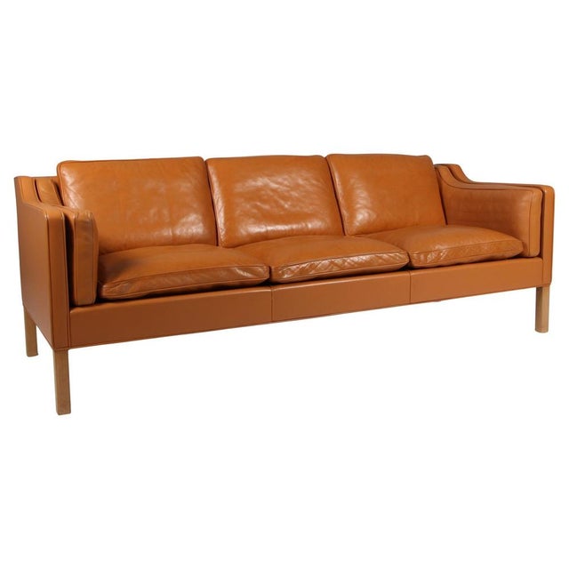 Brown Model 2213 3-Seater Sofa by Børge Mogensen for Fredericia For Sale - Image 8 of 8