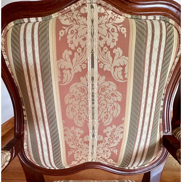 2000 - 2009 **Pair of Ethan Allen Avignon French\-Style Upholstered Armchairs** For Sale - Image 5 of 7