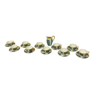 E. Dumas Limoges France Teacups & Milk Pitcher - Service for 10 For Sale