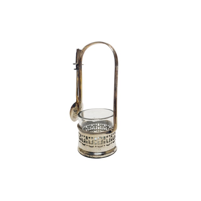 Art Deco Confiturer Jar with Spoon, 1930s, Set of 2 For Sale - Image 12 of 12