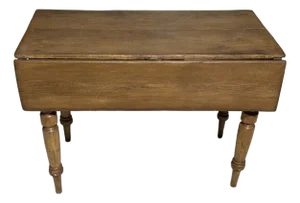 Antique Pine Double Drop Leaf Table With Drawer From England