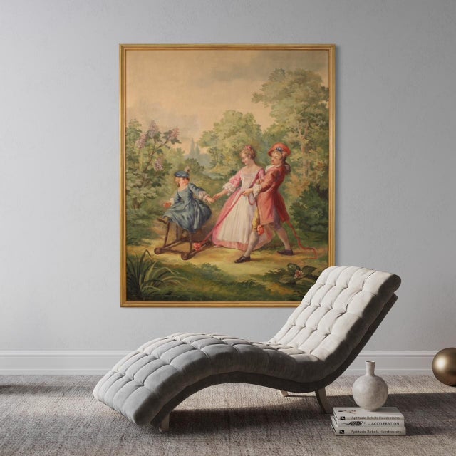 Italian Artist, Romantic Scene, 20th Century, Oil on Canvas, Framed For Sale - Image 6 of 17