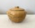 Vintage earthenware bean pot or stoneware crock, dating to about the 1940s. The pot has a Southwestern or Western design,...