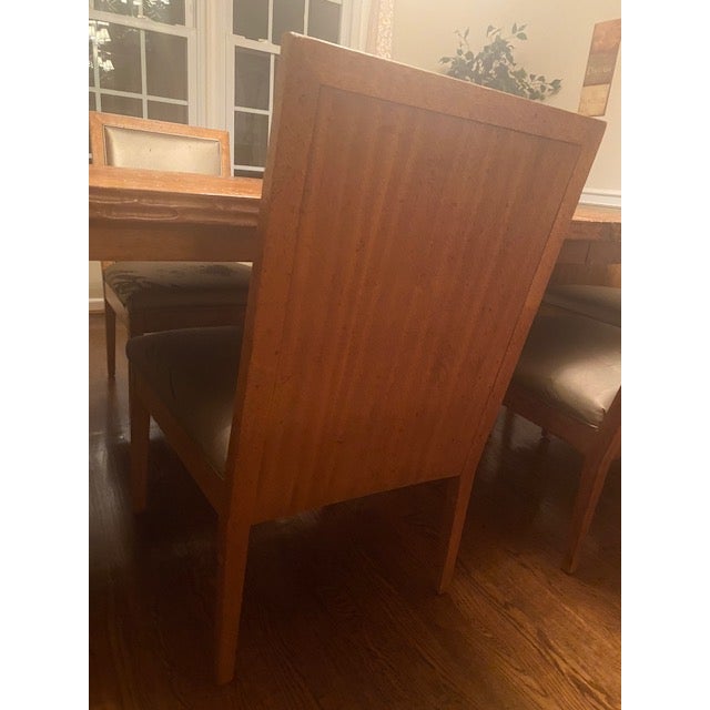 1990s 1990s E J Victor Mahogany Dining Table (2 Leaves) and Six (6) Chairs - Set of 7 For Sale - Image 5 of 5
