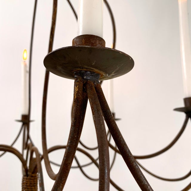 Vintage Wrought Iron Candle Chandelier Chairish