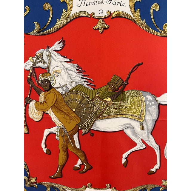 Hermès Hermès Cheval Turc Carré De Soie 1989 Christiane Vauzelles For Sale - Image 4 of 9