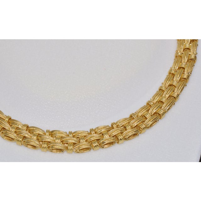 Modern Roberto Coin Appassionata Solid 18k Yellow Gold Woven Collar Necklace – 77 Grams For Sale - Image 3 of 16